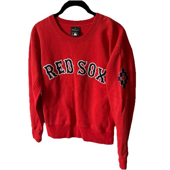 Marcelo Burlon x MLB Red Sox Mens Small Sweatshirt Pullover Crewneck Red County - Picture 7 of 9